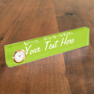 Android Green Colour Decor Ready to Customise Nameplate