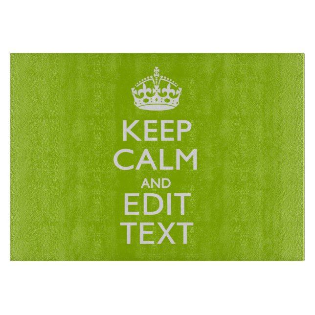 Android Green Decor Keep Calm And Your Text Cutting Board (Front)