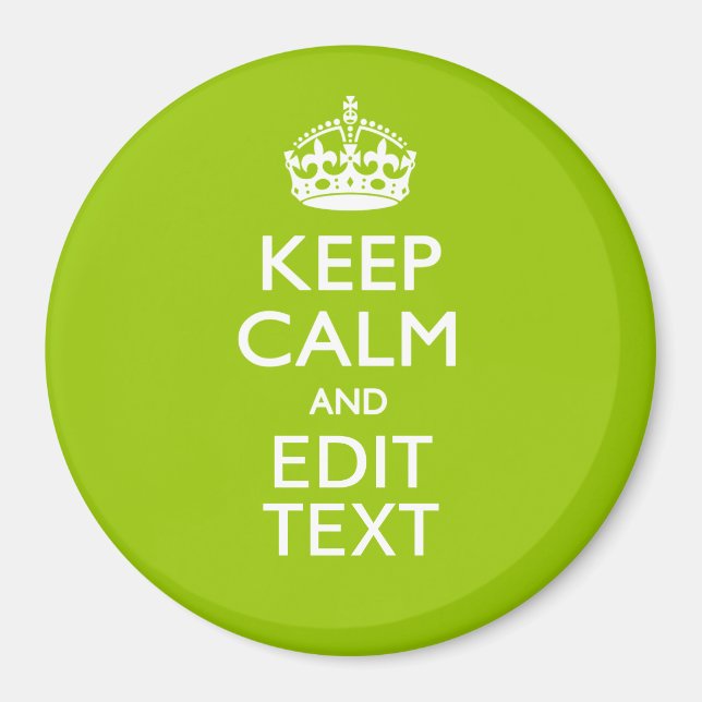 Android Green Keep Calm Have Your Text Magnet (Front)