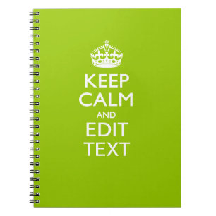 Android Green Keep Calm Have Your Text Spiral Notebook