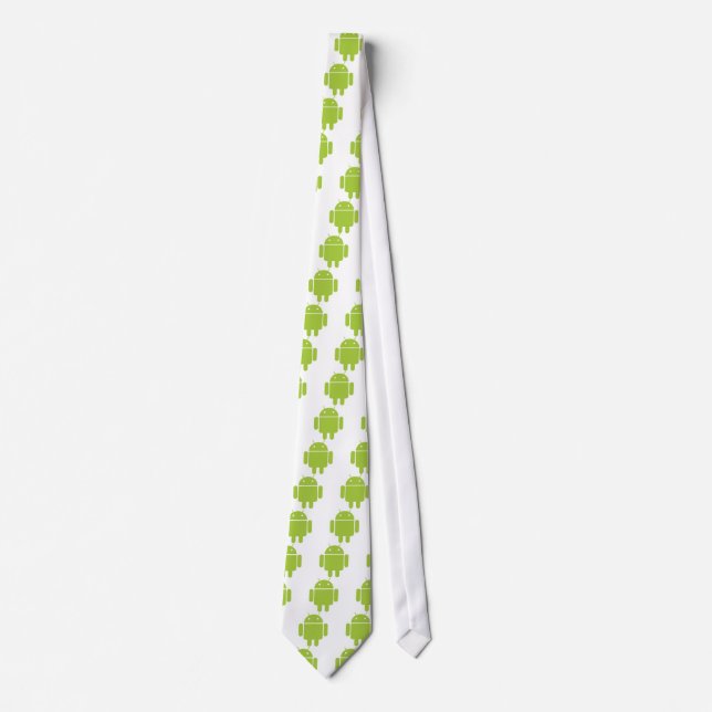 Android Green Robot Logo Tie (Front)