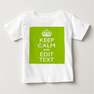 Android Green Style Keep Calm And Your Text Baby T-Shirt