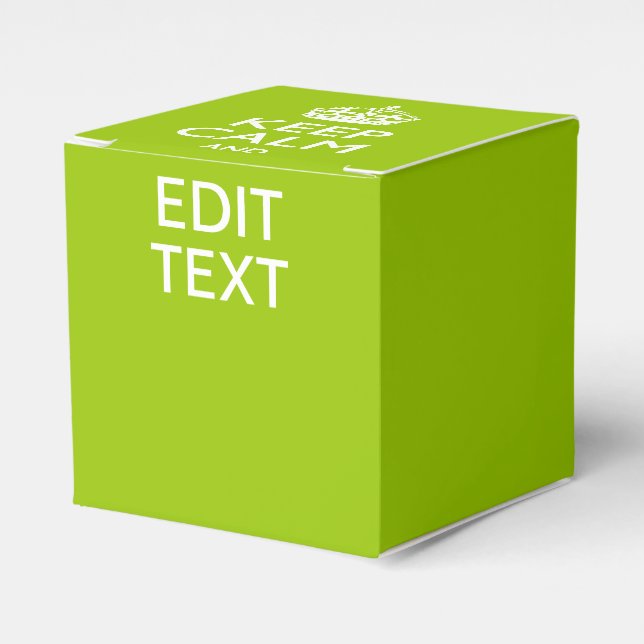 Android Green Style Keep Calm And Your Text Favour Box (Front Side)