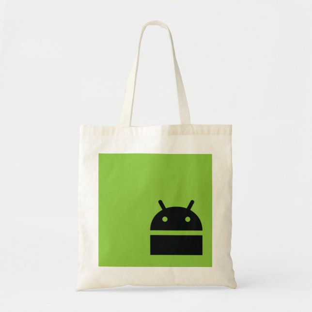Android Market Shopping Bag - Android Geek Logo (Front)