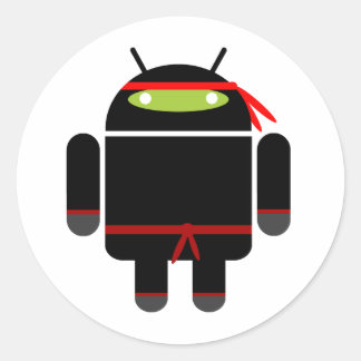 Android Ninja Classic Round Sticker