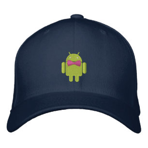 Android Robot Formal Gala Bowtie Embroidery Embroidered Hat