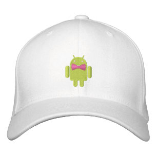 Android Robot Formal Gala Bowtie Embroidery Embroidered Hat