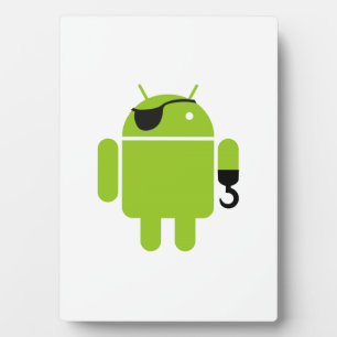 Android Robot Icon as a Pirate Plaque