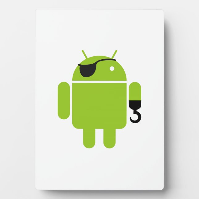Android Robot Icon as a Pirate Plaque (Front)
