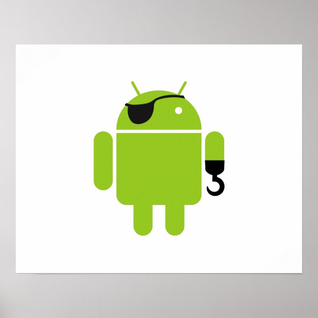 Android Robot Mighty Pirate Poster (Front)