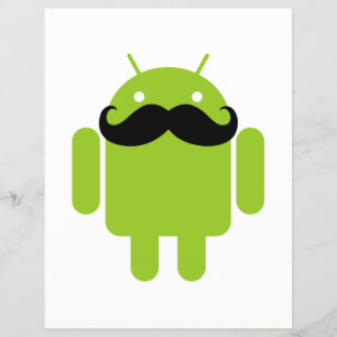 Android Robot Moustache Flyer