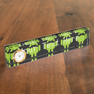 Android Robot Moustache Nameplate