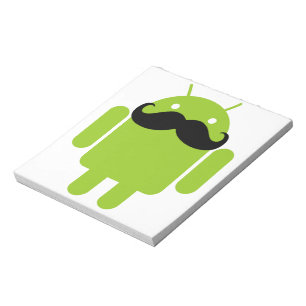 Android Robot Moustache Notepad