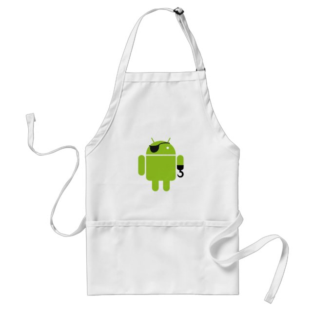 Android Robot Pirate Graphic Standard Apron (Front)