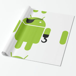 Android Robot Pirate Style Wrapping Paper