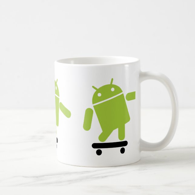Android Skateboarding Coffee Mug (Right)