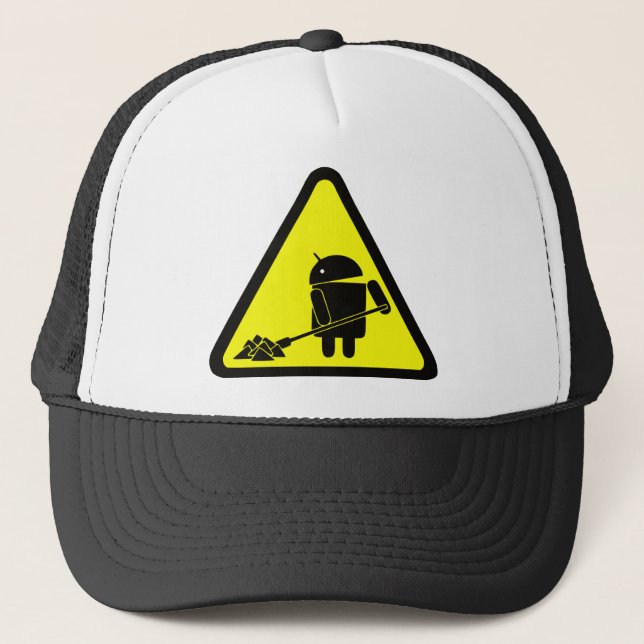 Android under construction trucker hat (Front)