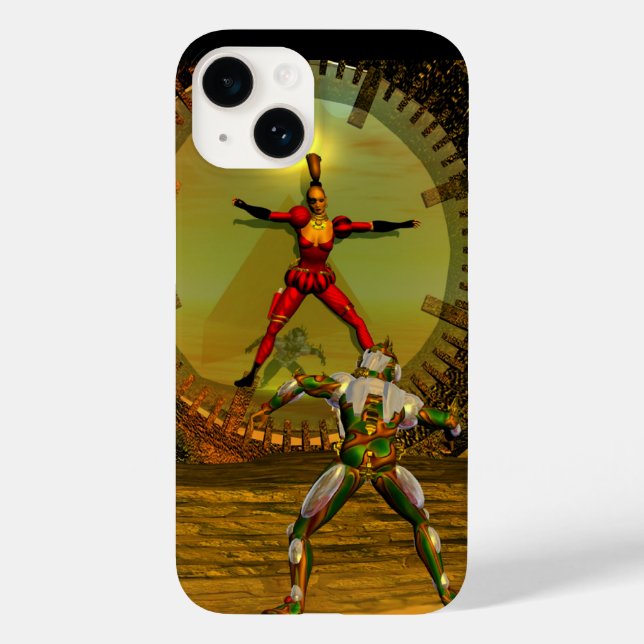 ANDROID XENIA MEETS CYBORG TITAN Sci-Fi Case-Mate iPhone Case (Back)