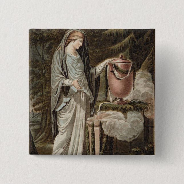 Andromache, costume for 'Andromache' by Jean Racin 15 Cm Square Badge (Front)