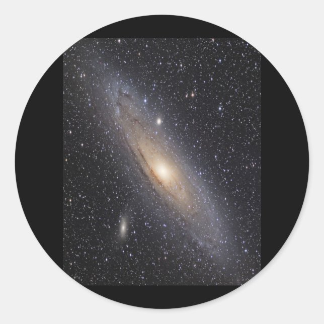 Andromeda Galaxy Classic Round Sticker (Front)
