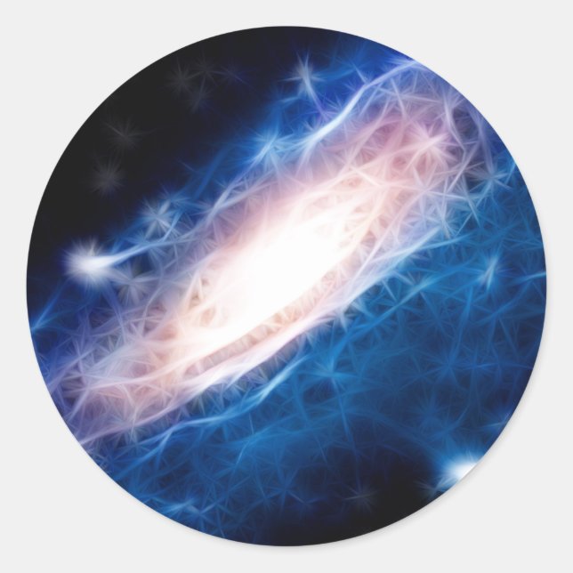 Andromeda Galaxy Classic Round Sticker (Front)