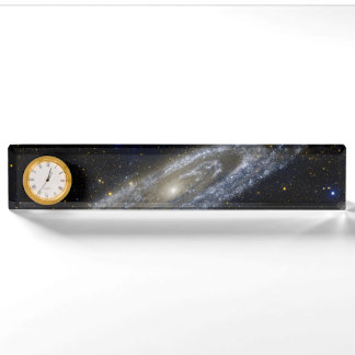Andromeda galaxy milky way cosmos universe nameplate