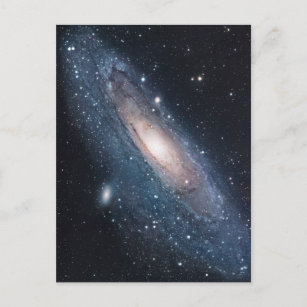 andromeda galaxy milky way cosmos universe postcard