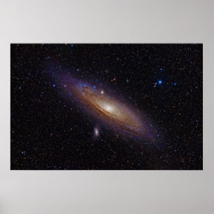 Andromeda Galaxy taken with Hydrogen Alpha Filter Poster