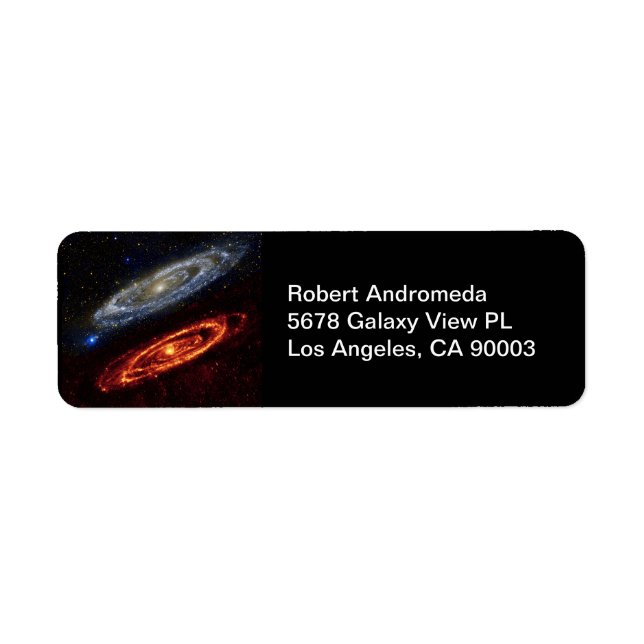 Andromeda Galaxy Ultraviolet and Infrared Address (Front)