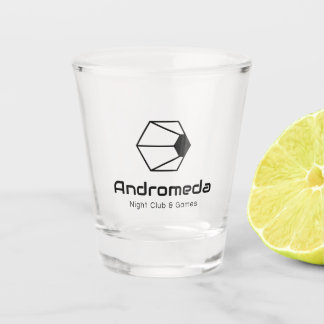 Andromeda Shot Glass (Black on Transparent)