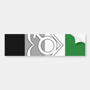 Androphilia Pride Flag and Symbol Bumper Sticker