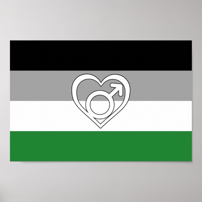 Androphilia Pride Flag and Symbol Poster (Front)