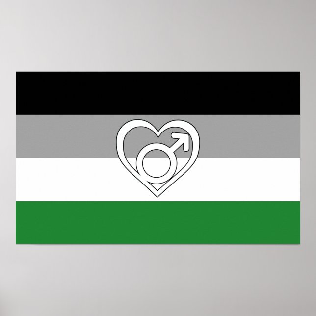 Androphilia Pride Flag and Symbol Poster (Front)