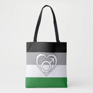 Androphilia Pride Flag and Symbol Tote Bag