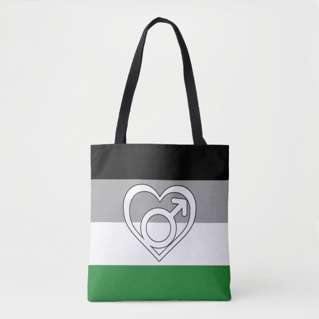 Androphilia Pride Flag and Symbol Tote Bag (Front)