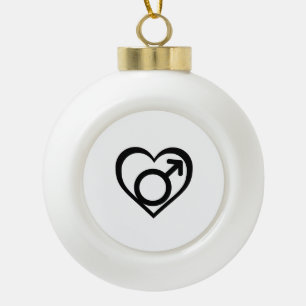 ANDROPHILIA SYMBOL -.png Ceramic Ball Christmas Ornament
