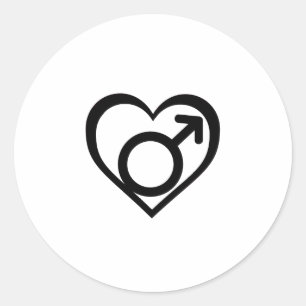 ANDROPHILIA SYMBOL -.png Classic Round Sticker