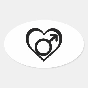 ANDROPHILIA SYMBOL -.png Oval Sticker