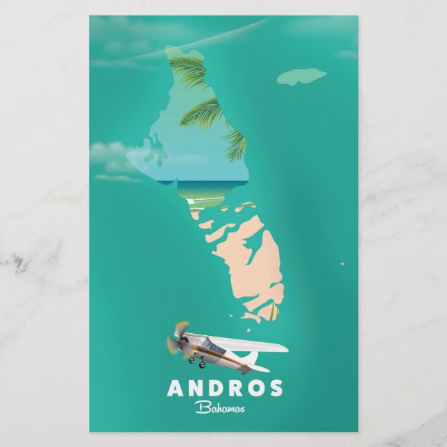 Andros Bahamas Vacation map. (Front)