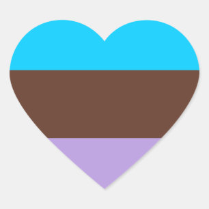 Androsexual Pride Flag Heart Sticker