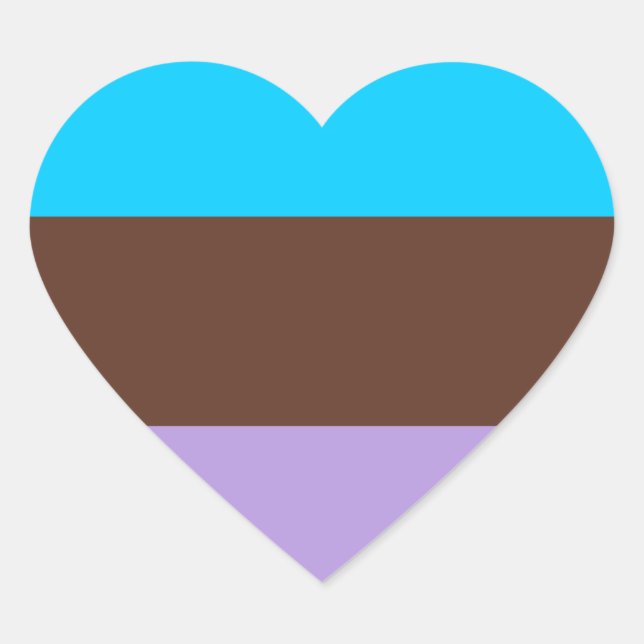 Androsexual Pride Heart Sticker (Front)