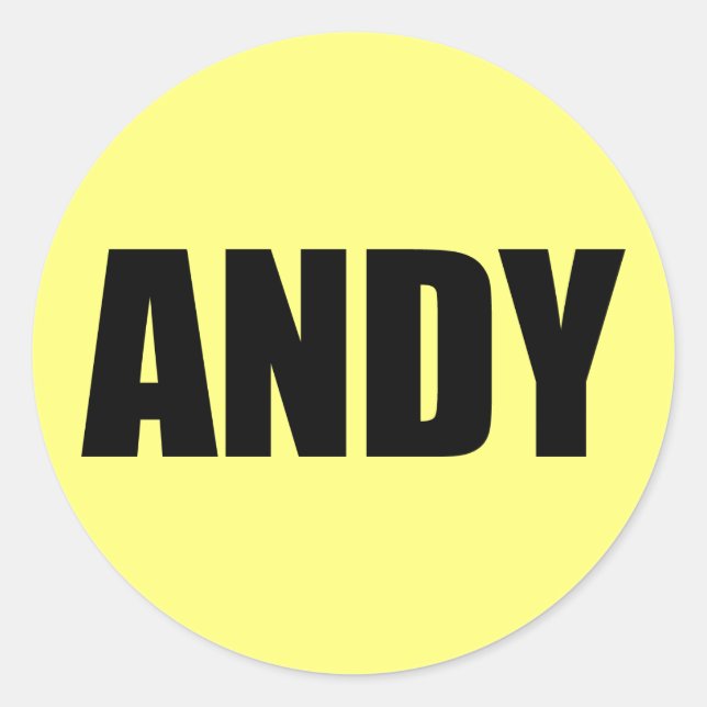 Andy Classic Round Sticker (Front)