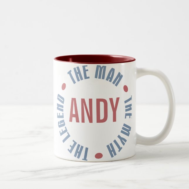 Andy Man Myth Legend Customisable Two-Tone Coffee Mug (Right)