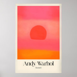 Andy Warhol Sunset Pink Orange Pop Art Print