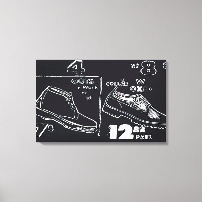 Andy Warhol - Work Boots Canvas Print (Front)