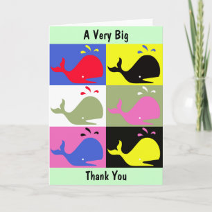 Andy Whale-Hole™_"A Very Big Thank You" Greeting Thank You Card