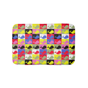 Andy Whale-Hole™ pattern_Lots o' little whales Bath Mat