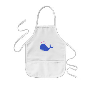 Andy Whale Singletons_blue,pink on white Kids Apron