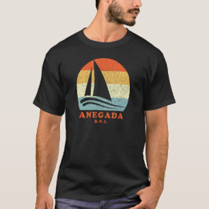 Anegada Bvi Vintage Retro Sailboat Sailing Vacatio T-Shirt