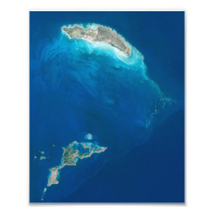 Anegada Reef and Virgin Gorda, British Virgin Isla Photo Print